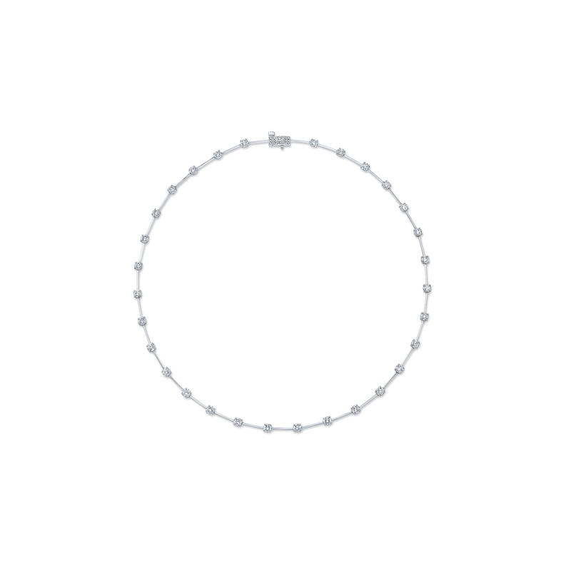 Bar Necklace in White Gold – Rahaminov Diamonds