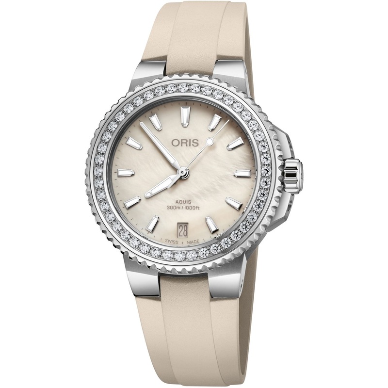 Oris 01 733 7792 4956-07 4 19 61FC Aquis Date Diamonds 36.50mm