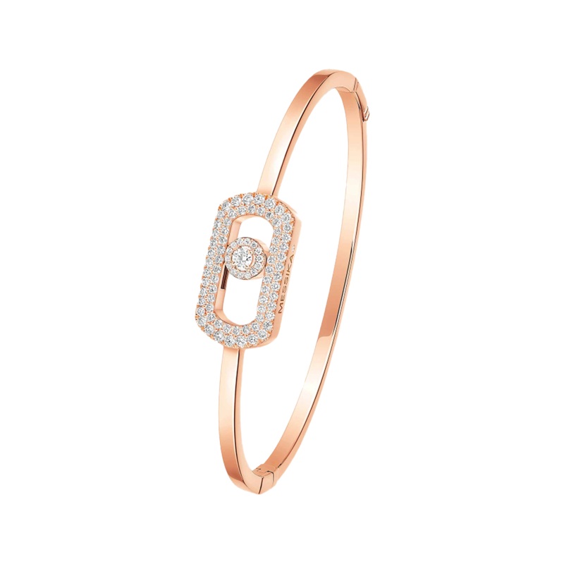 So Move Pav Bangle in Pink Gold Size M – Messika