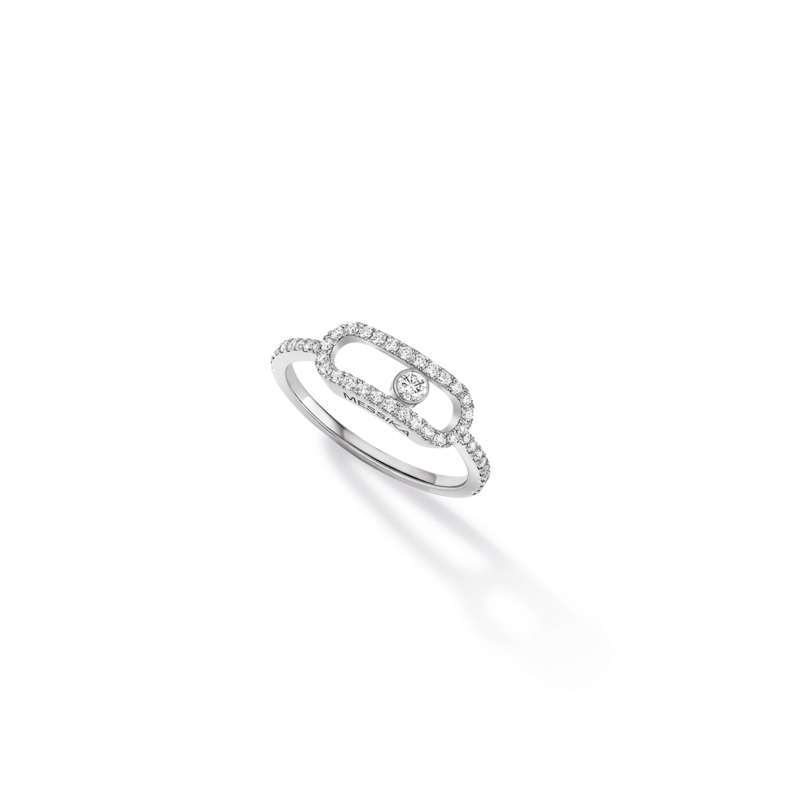 Move Uno LM Pav Ring in White Gold Size 53 – Messika