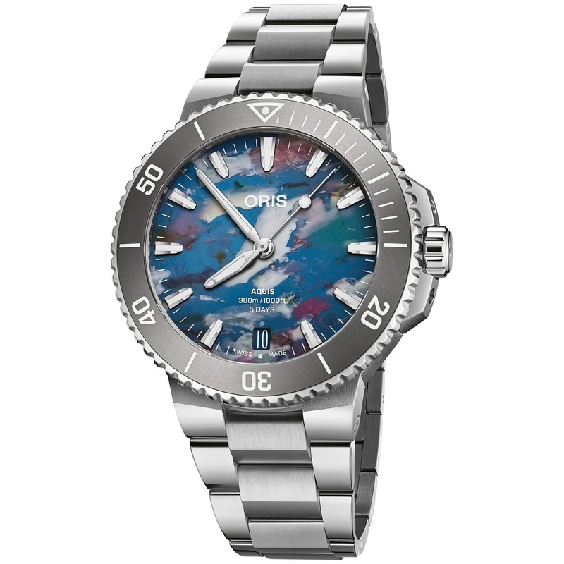 Oris Aquis Date Upcycle Calibre 400 Multicoloured Dial on Bracelet