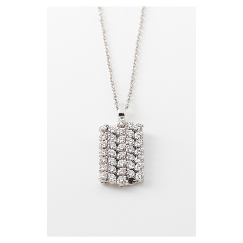 Brevetto 5-row Multi Size Pendant in White Gold – Serafino Consoli Jewelry