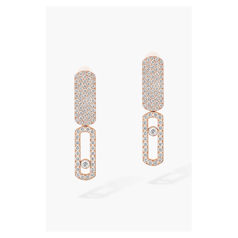 Imperial Move SM Earrings in Pink Gold – Messika