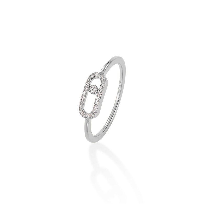 Move Uno Ring in White Gold Size 54 – Messika