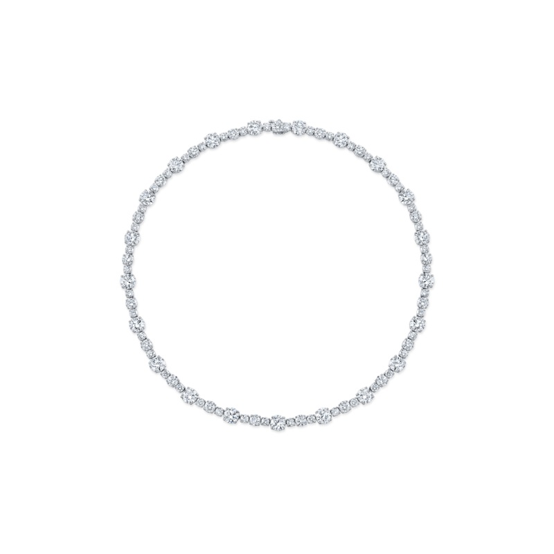 Brilliant Cut Diamond Necklace in White Gold – Rahaminov Diamonds