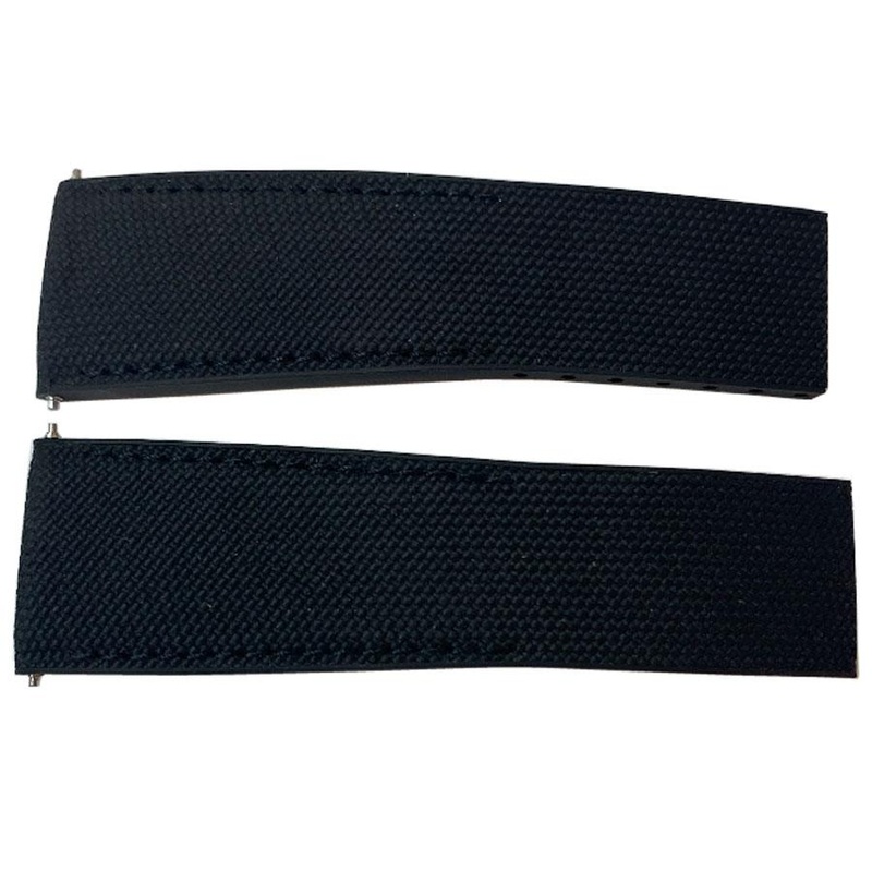 264S Breitling Black Rubber & Canvas Strap