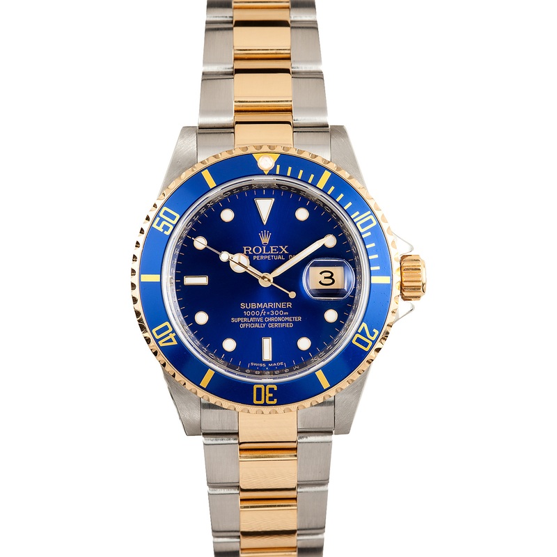 Mens Two Tone Submariner Serial Engraved 16613 – Bob’s Watches