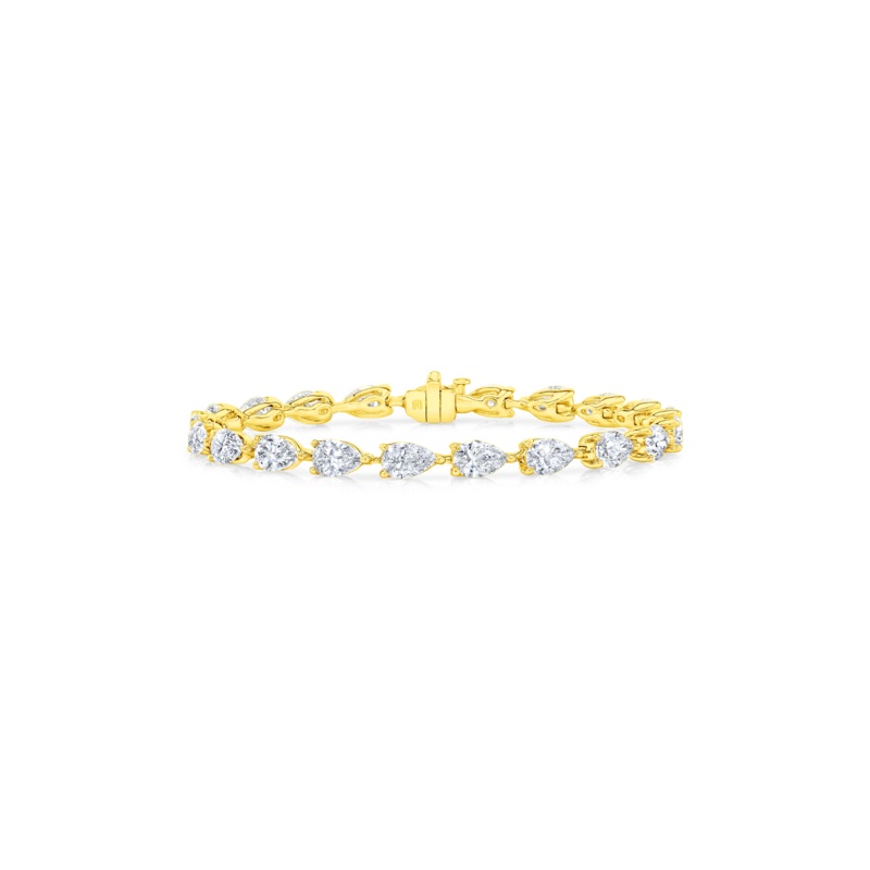 Pear Cut Diamond Bracelet in Yellow Gold – Rahaminov Diamonds