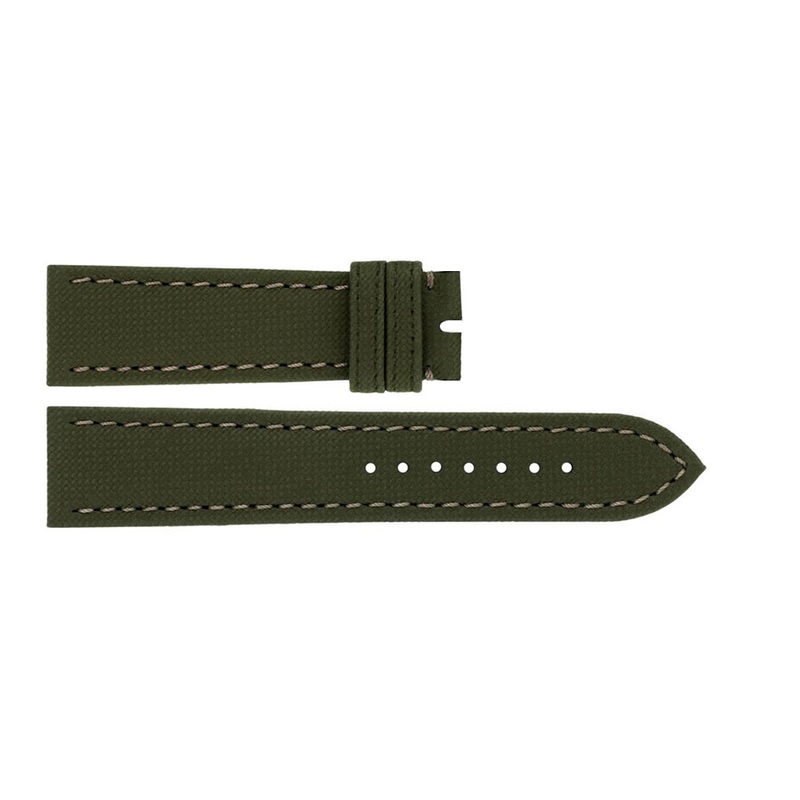 511X Breitling Green Military Calfskin Leather Watch Strap