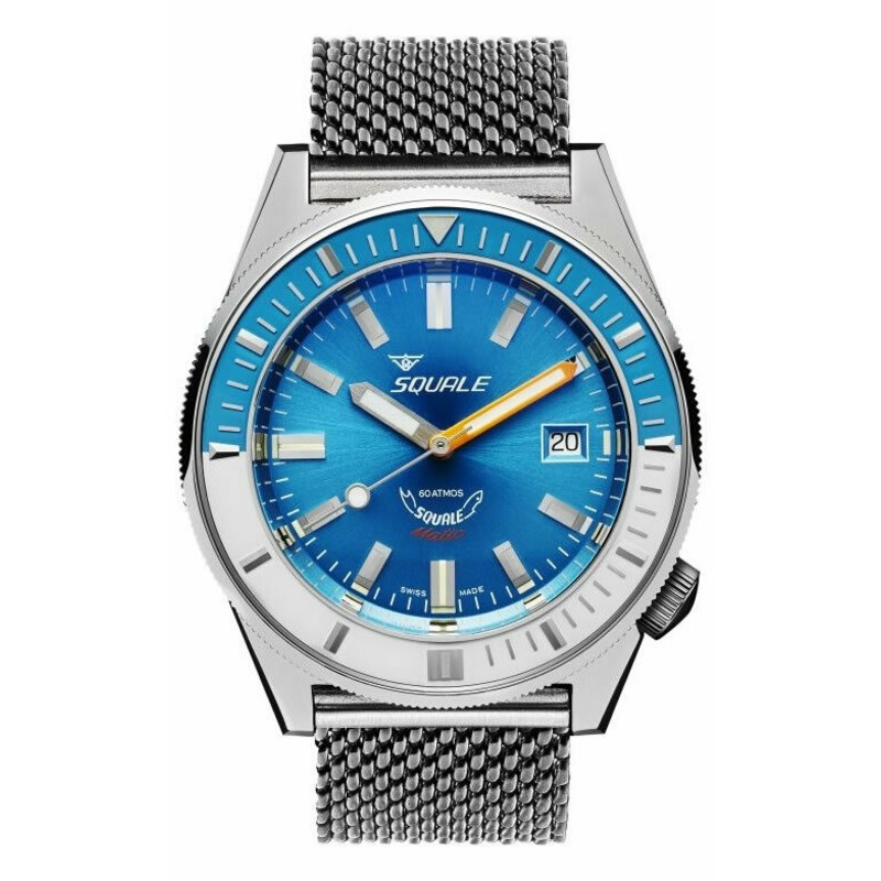 Squale Matic Light Blue on Bracelet