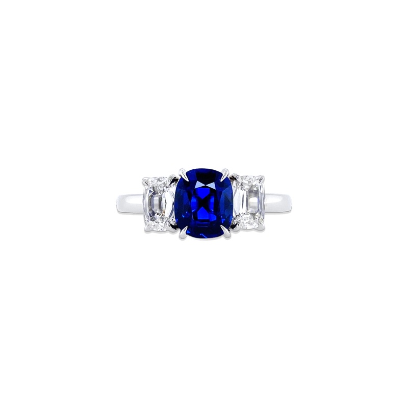 Cushion Cut Blue Sapphire Ring – Bayco