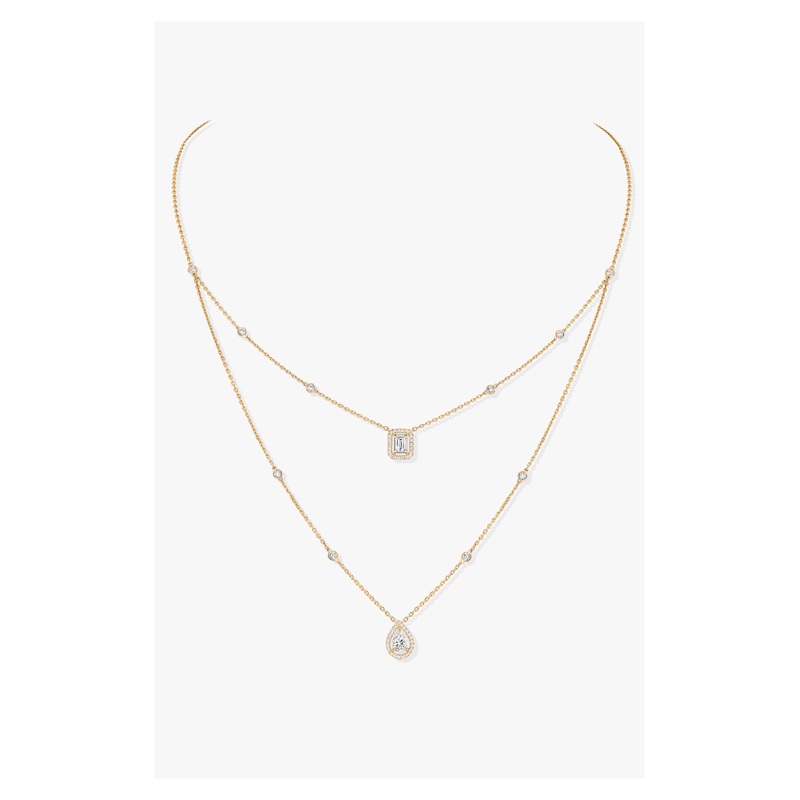 My Twin 2-row Necklace in Yellow Gold – Messika