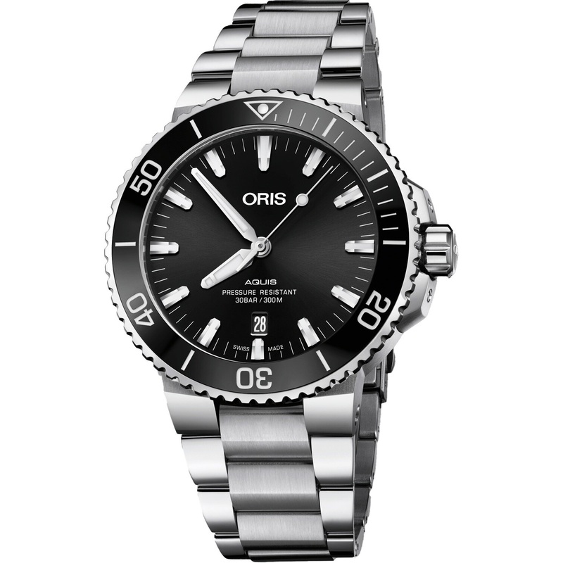 Oris Aquis Date 43.5mm Black Dial on Bracelet 01 733 7730 4134-07 8 24 05PEB