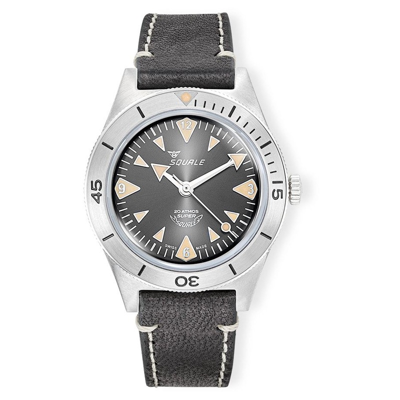 Squale SUPERSSABK.PN Super-Squale Big Arrows Black Dial on Strap