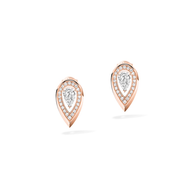 Fiery Studs 0.10CT in Pink Gold – Messika
