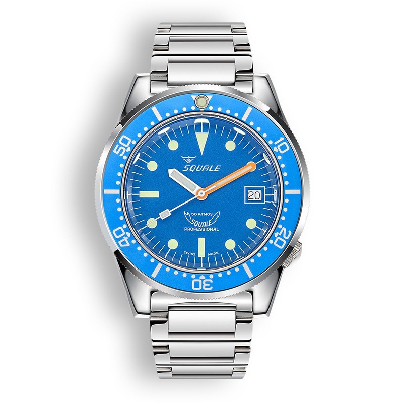 Squale 1521 Classic Steel Blue on Bracelet 1521OCN.SQ20L