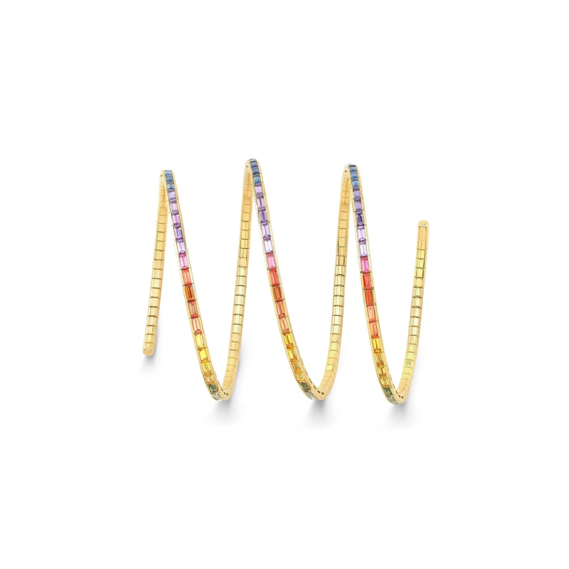 Three Row Rainbow Coil Bracelet 7.05 ct. – Rahaminov Diamonds