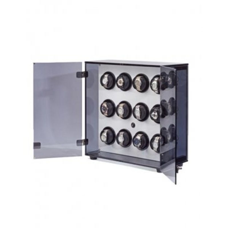 w60148 Orbita Winders & Cases Milano Programmable – Glass & White Leatherette
