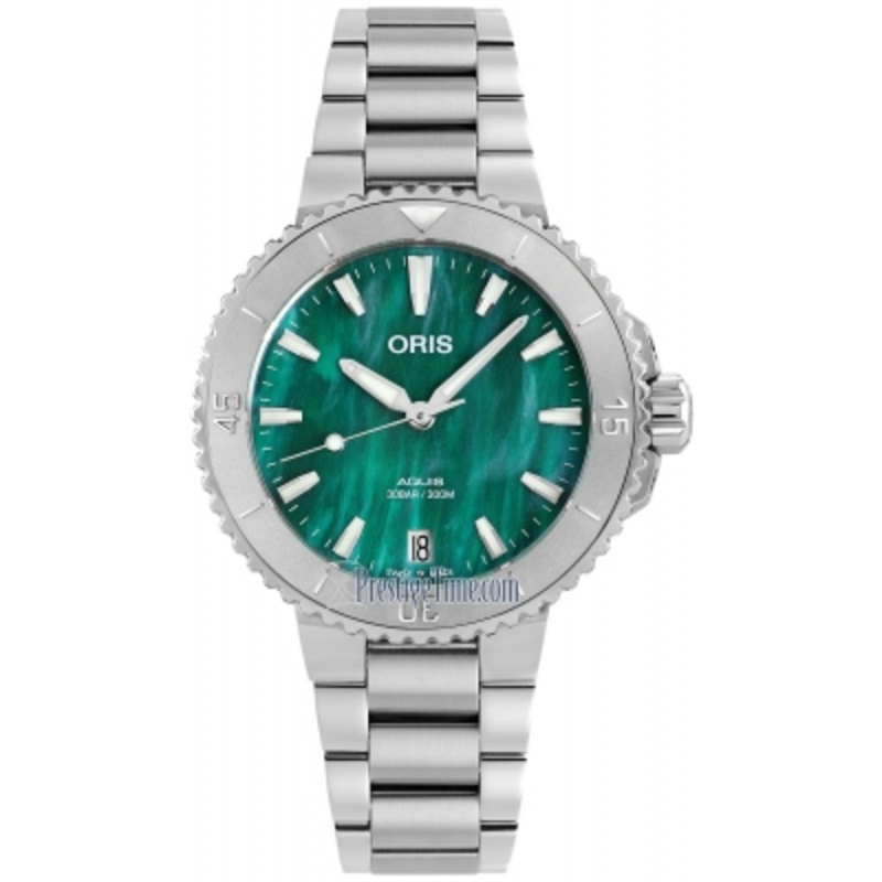 01 733 7770 4137-07 8 18 05P X Bracenet Oris Aquis Date 36.5mm Ladies Watch