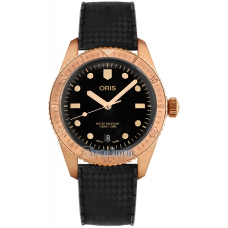 01 733 7771 3154-07 4 19 18BR   Oris Divers Sixty Five 38mm Midsize Watch