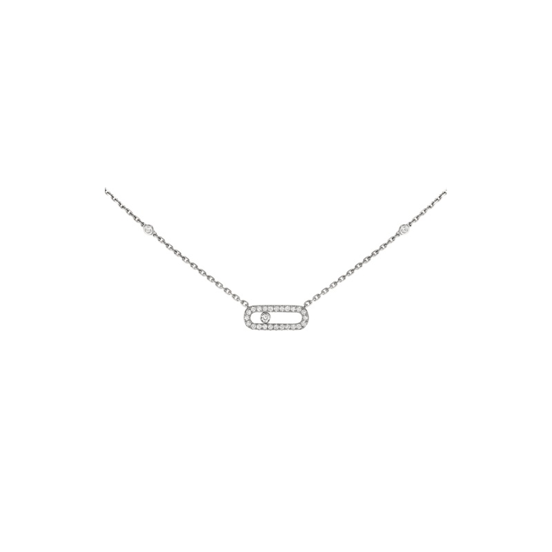 Move Uno Pendant in White Gold – Messika