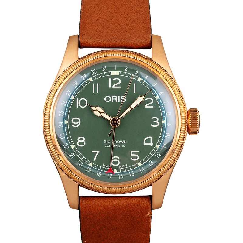 Oris Big Crown Bronze Pointer Date Green Arabic Dial