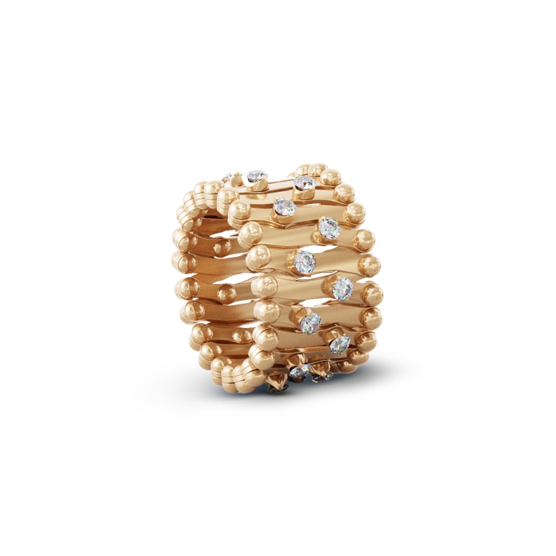 Serafino 1492 Ring Bracelet in Pink and White Gold – Serafino Consoli Jewelry