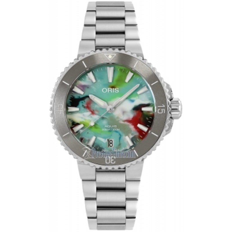 01 733 7770 4150-Set Upcycle PET Plastic Oris Aquis Date 36.5mm Midsize Watch