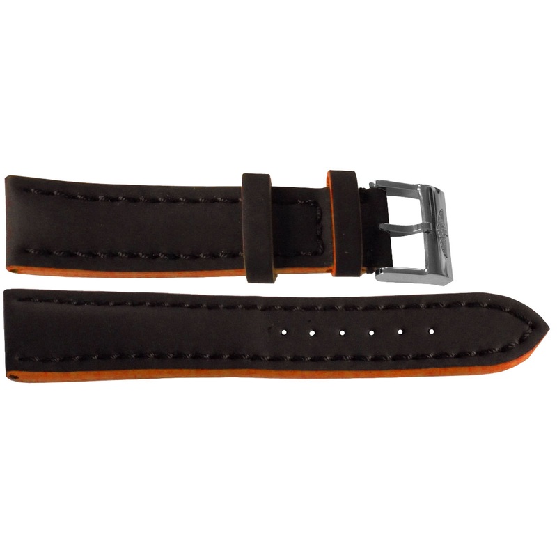 20/18 Genuine Breitling Black Leather Strap with Tang Buckle 244X