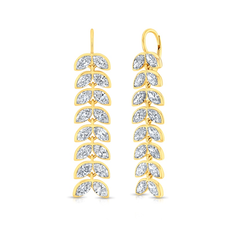 Mermaid Earrings in Yellow Gold – Rahaminov Diamonds