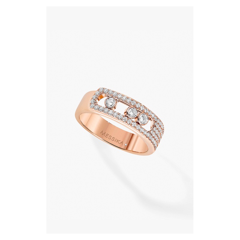 Move Noa Pav Ring in Pink Gold Size 54 – Messika