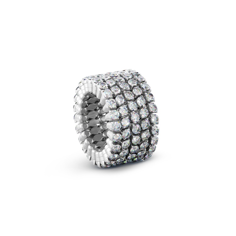 Serafino 5-row Ring Bracelet in White Gold – Serafino Consoli Jewelry