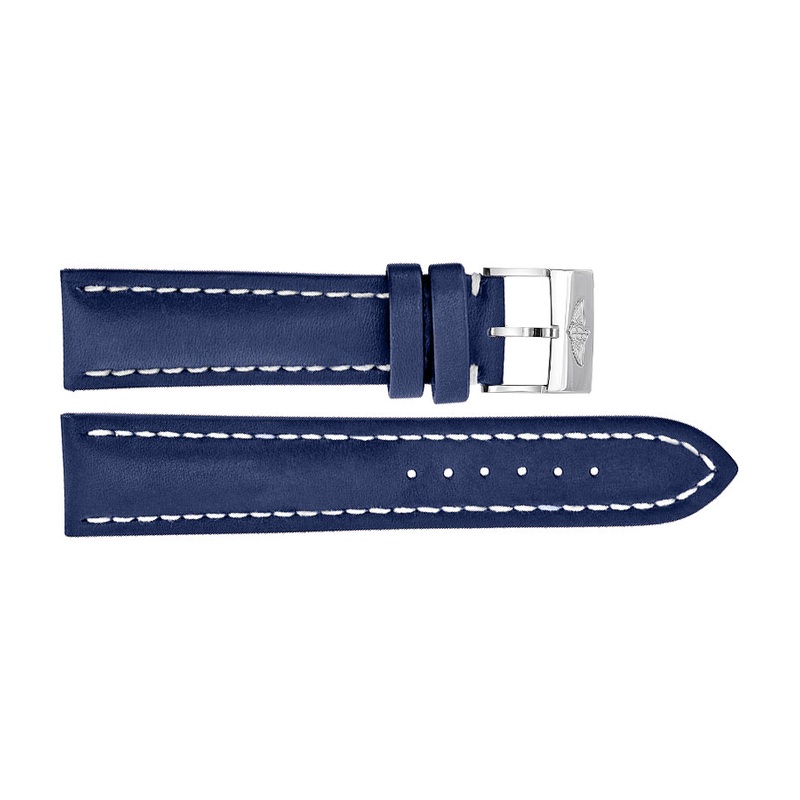 207X Breitling Blue Leather Strap 21/18 BLULT