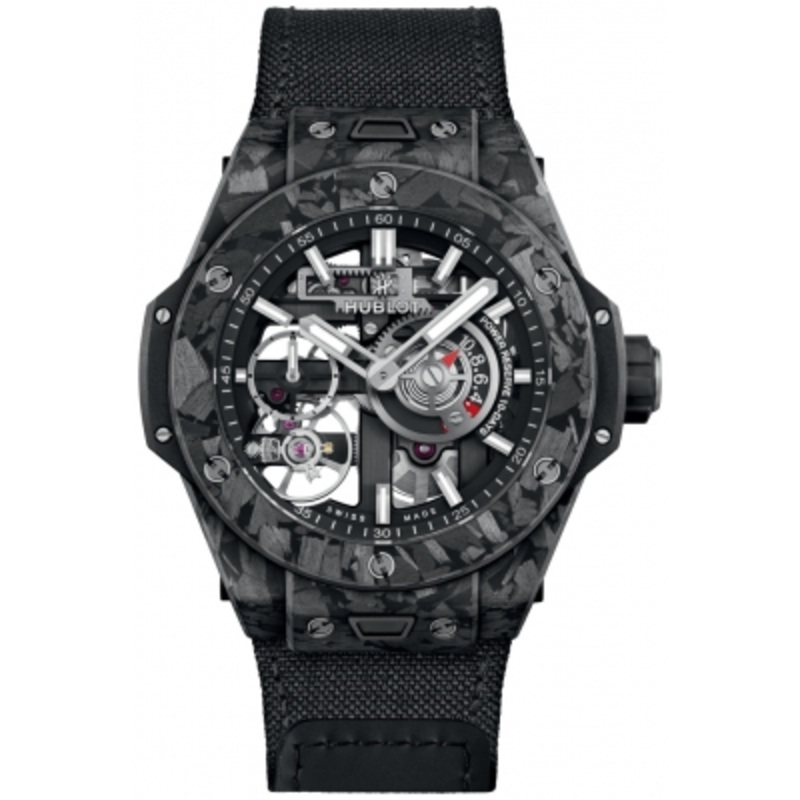 444.QN.1170.NR Frosted Carbon Hublot Big Bang MECA-10 42mm Mens Watch