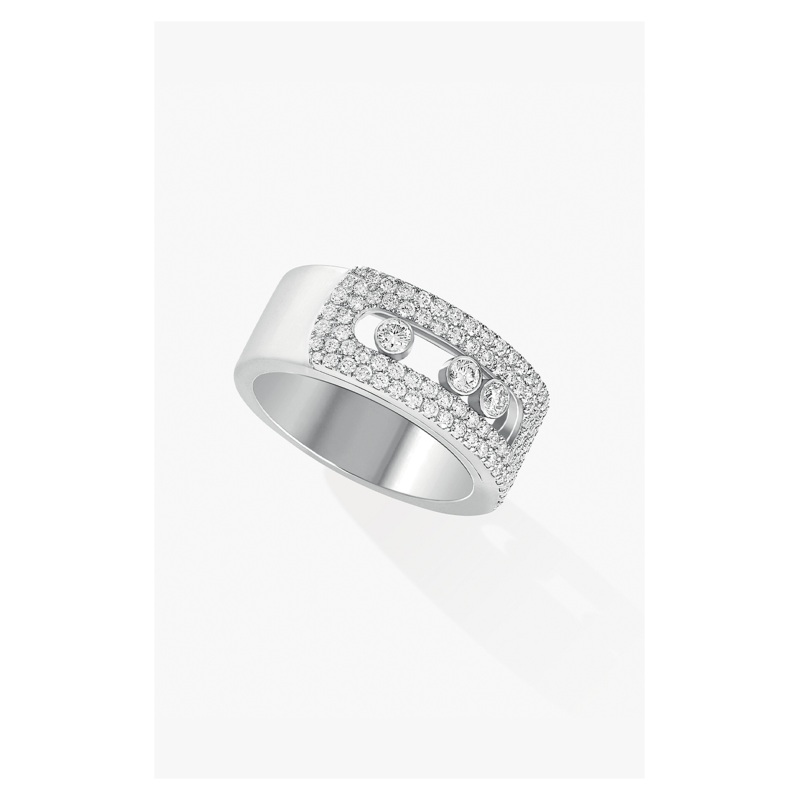 Move Noa GM Pav Ring in White Gold Size 53 – Messika