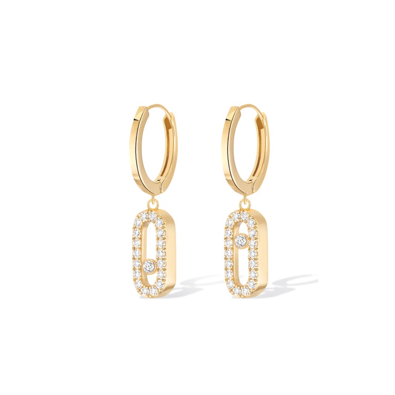 Move Uno Hoops in Yellow Gold – Messika
