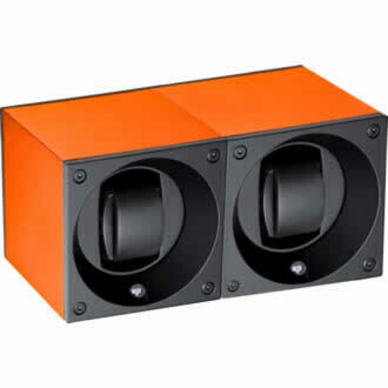SwissKubik Watch Winder Duo Orange Aluminium