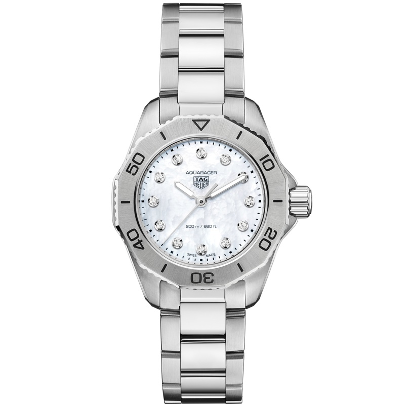 TAG Heuer Aquaracer Quartz MOP Diamond Dial Steel Watch (WBP1416.BA0622)