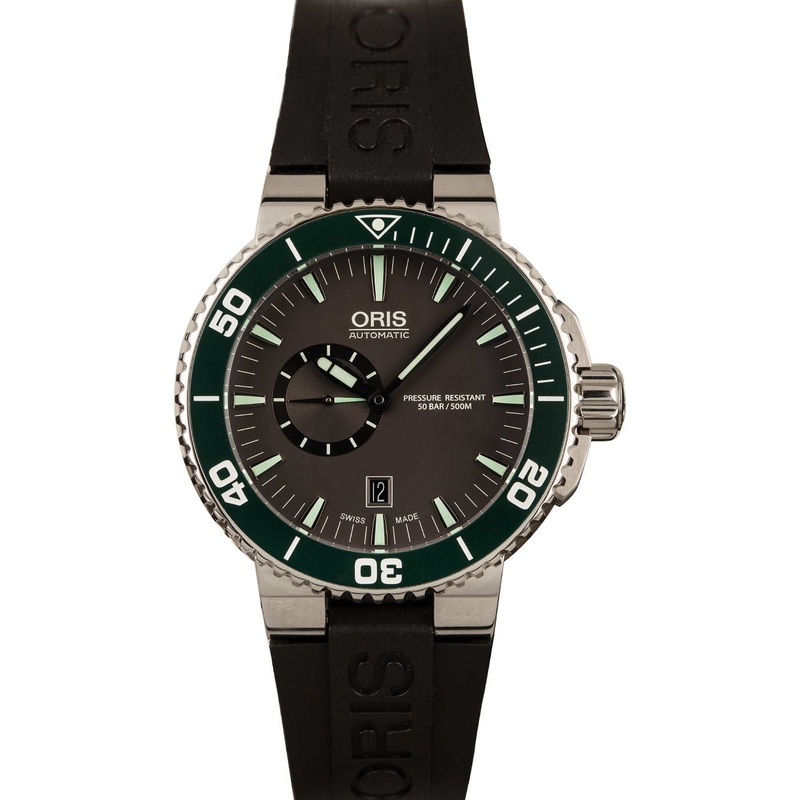 Buy Used Oris Aquis Date 01 743 7673 4137-07 4 26 34EB  – Sku: 7673 4137-07 4