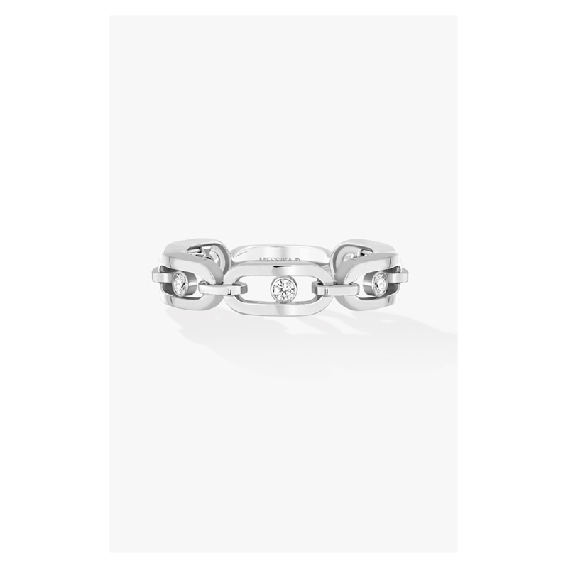 Move Link Multi Ring in White Gold Size 53 – Messika