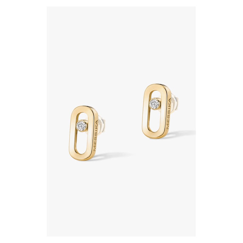 Move Uno Stud Earrings in Yellow Gold – Messika
