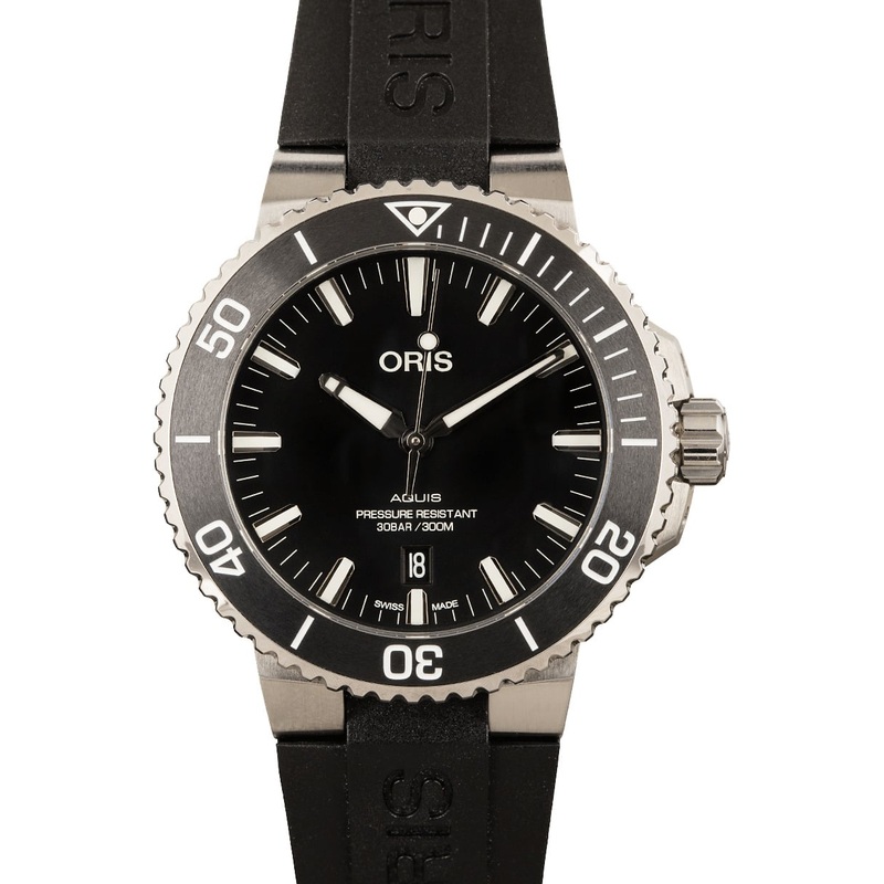 Buy Like-New Oris Aquis 01 733 7730 4124-07 4 24 64EB  – Sku: 142023