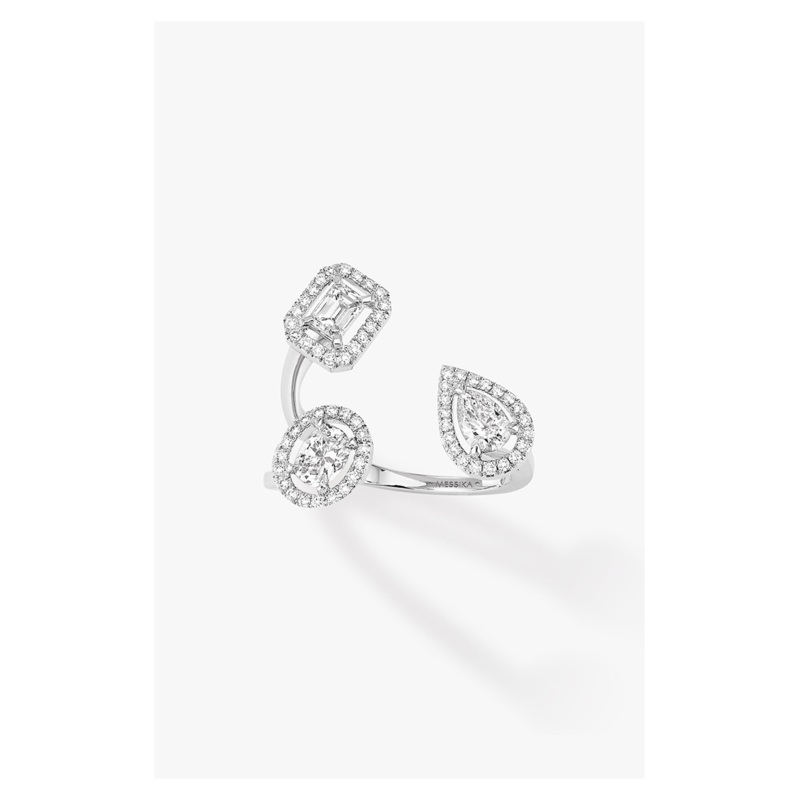 My Twin Trilogy Ring in White Gold Size 53 – Messika