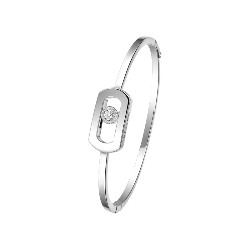 So Move Bangle in White Gold Size S – Messika
