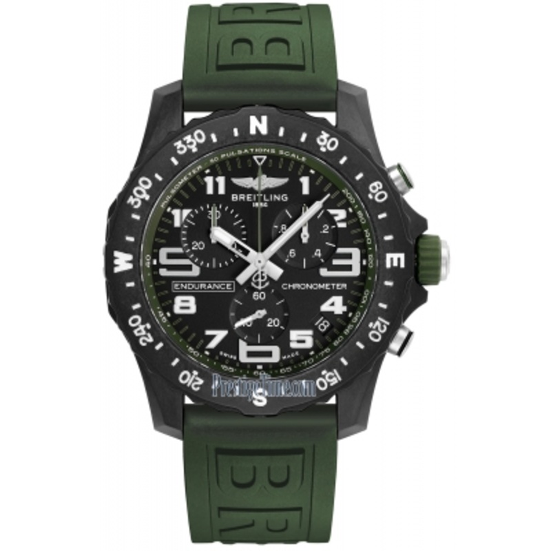 x82310d31b1s1 Green Breitling Endurance Pro Quartz 44mm Mens Watch