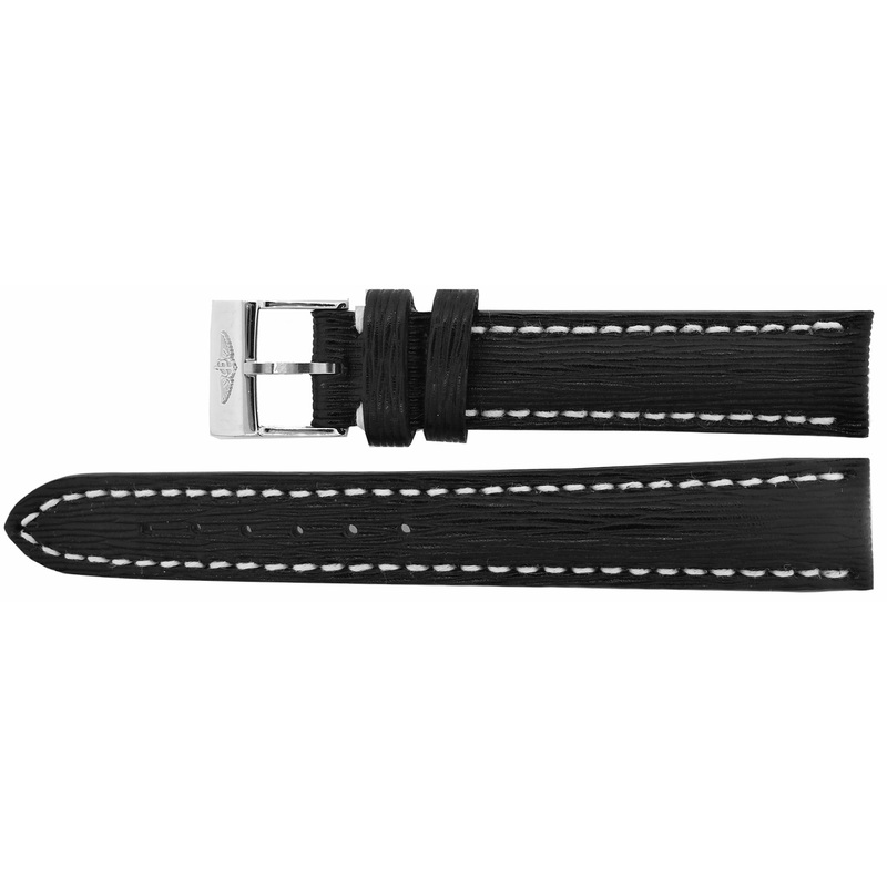 213X | Breitling 18mm Black Leather Strap