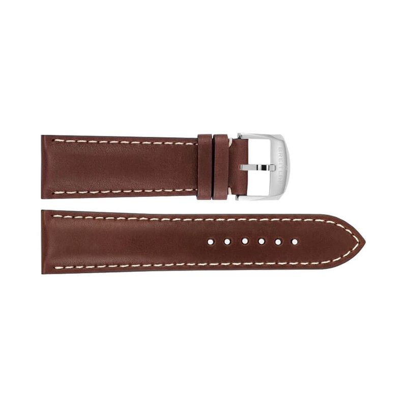 488X Breitling 23mm Brown Novo Nappa Calfskin Leather OEM Watch Strap