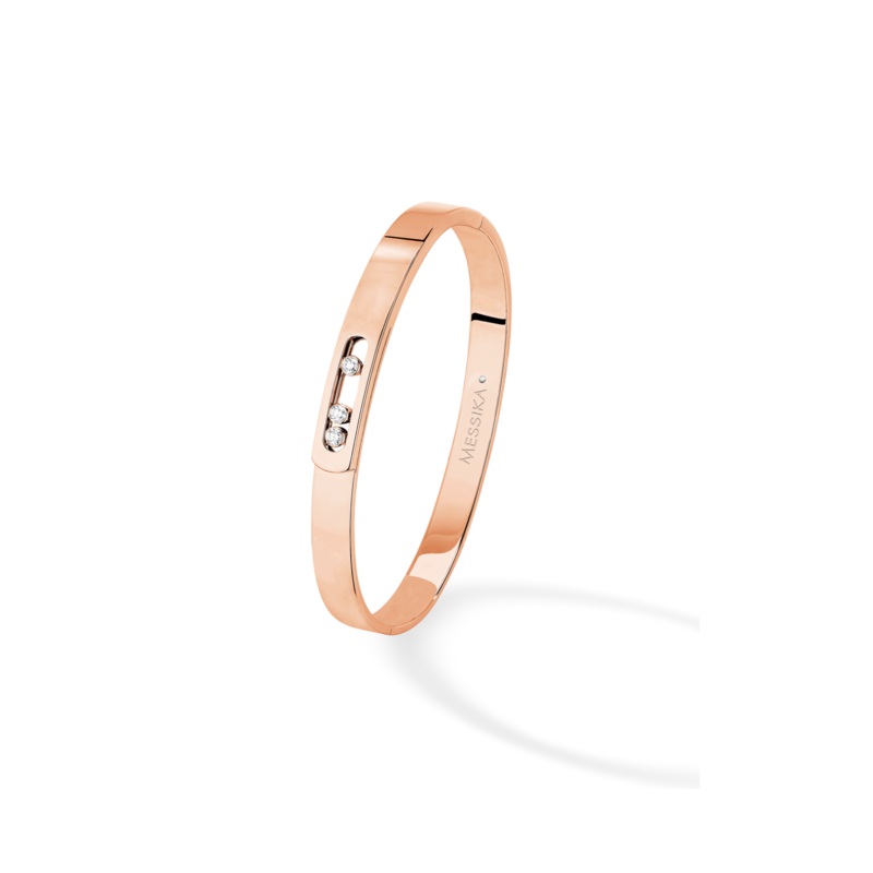 Move Noa Bangle in Pink Gold Size M – Messika