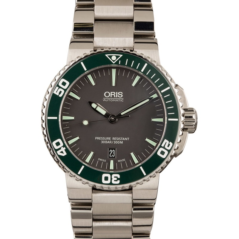 Buy Like-New Oris Aquis Date 01 733 7653 4137-07 8 26 01PEB  – Sku: 7653 4137