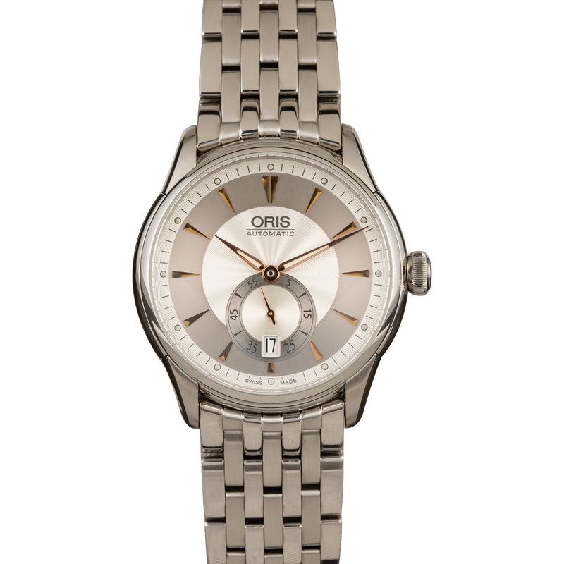 Buy Used Oris Artelier Small Second 01 623 7582 4051-07 8 21 73  – Sku: 7582 4051